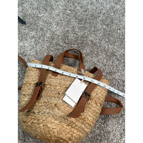 NWT XIX Palms Beachly The Shore Break Jute Insulated Picnic Cooler Backpack Boho - Picture 15 of 16